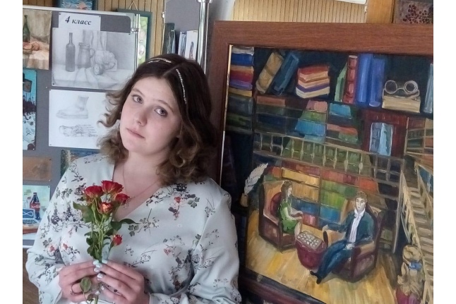 Лиза Байкова, выпускной в художественной школе