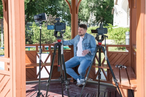На съемке интервью На съемке интервью